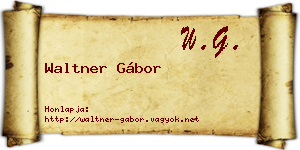 Waltner Gábor névjegykártya