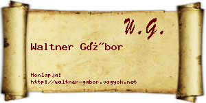 Waltner Gábor névjegykártya